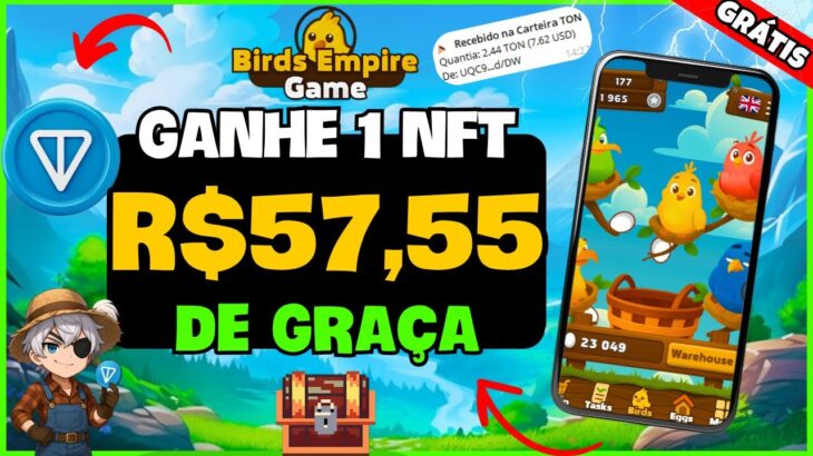 🔥 GANHE 1 NFT de GRAÇA – JOGO NFT GRÁTIS MOBILE ! Como GANHAR no BIRDS EMPIRE
