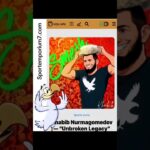 Legendary Khabib Nurmagomedov passes the iconic Papakha  to JonnieTheDodo mascot sportemporium7.com