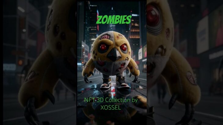 NFT 3D ZOMBIE CHICKEN HEADS — La evolución del arte digital ⚡#chickenheads #xossel #nft
