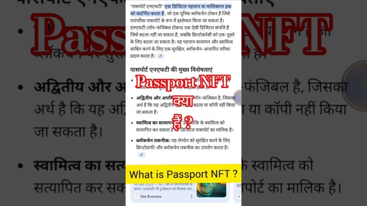 पासपोर्ट NFT क्या होता हैं ? Importance of Passport NFT #nft #passportnft #digitalassets