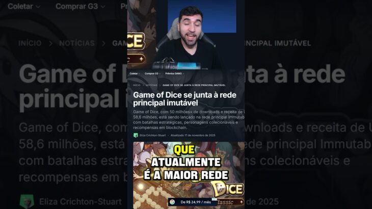 O Melhor Jogo NFT Grátis de 2026 Está Chegando!! Game of Dice #jogonft #gamerbr  #jogos  #shorts