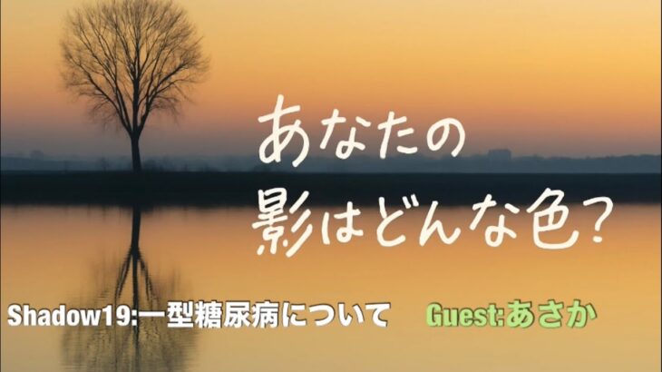 Shadow19:一型糖尿病について （Guest…あさか）
