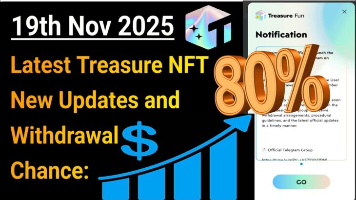 Treasure NFT 80% Chance Return | Treasure NFT New Updates Today| #crypto