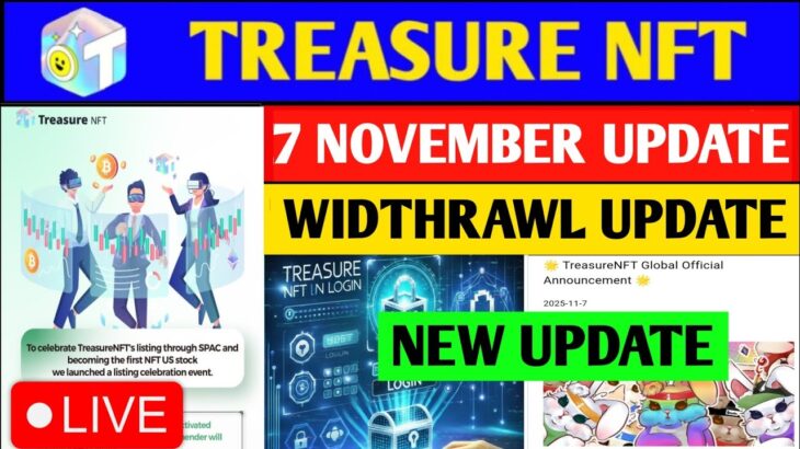 Treasure NFT Finally ComeBack 🥳 | Treasure FUN New Update Today | Treasure Nft Withdrawal Update