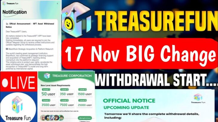 Treasure NFT New Update Today | Treasure FUN New Update Today | Treasure Nft Withdrawal