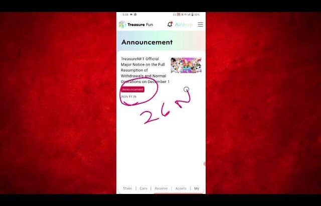 Treasure NFT New Update Today ( Withdrawal Update )