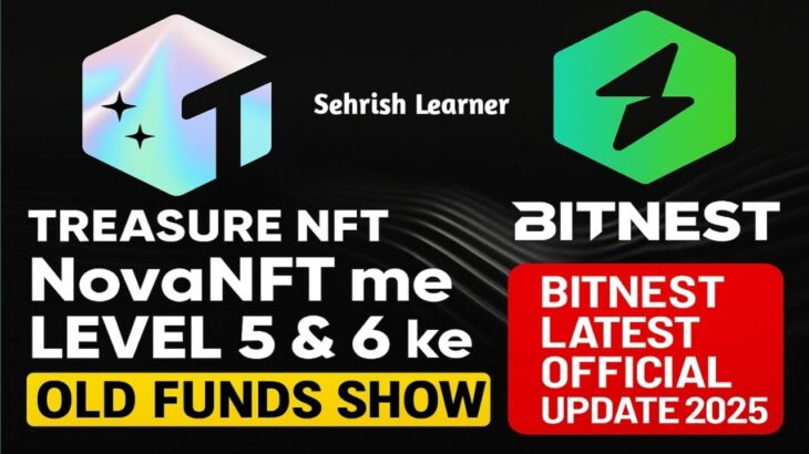 Treasure NFT: NovaNFT me Level 5 & 6 ke Old Funds Show | BitNest Latest Official Update 2025
