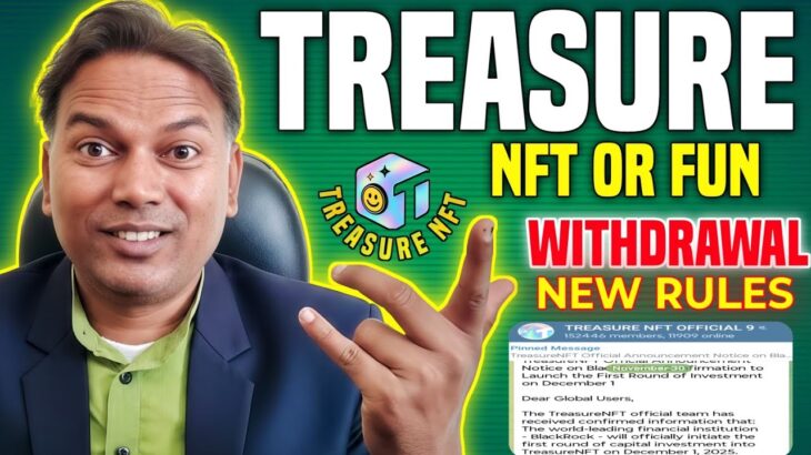 Treasure NFT//Treasurefun New update today//Withdrawal update New Rules ..