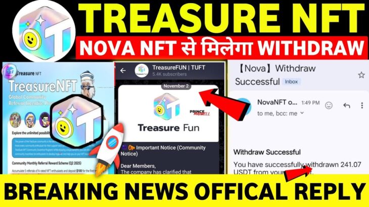 Treasure Nft Withdrawal News 🔴 | Treasure Fun Withdrawal | Treasure Nft New Update