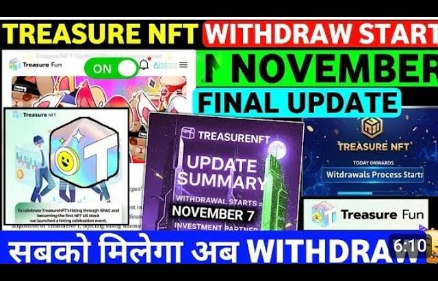 Treasure Nft Withdrawal Process| Treasure Fun Withdrawal |Treasure Nft New Update |Account verify