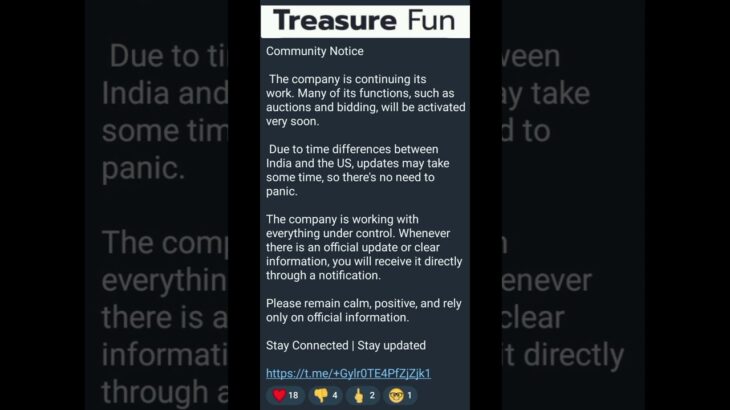 Treasure Nft community notic