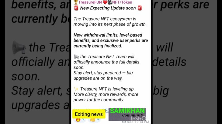 Treasure Nft good news expected