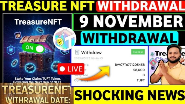 Treasure fun// Treasure NFT// 9th November Update//Withdrawal start information. / Treasure Fun