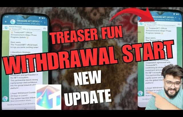 Treasure fun withdrawal update |Treasure nft withdrawal update| Treasure nft new update (monu verma)