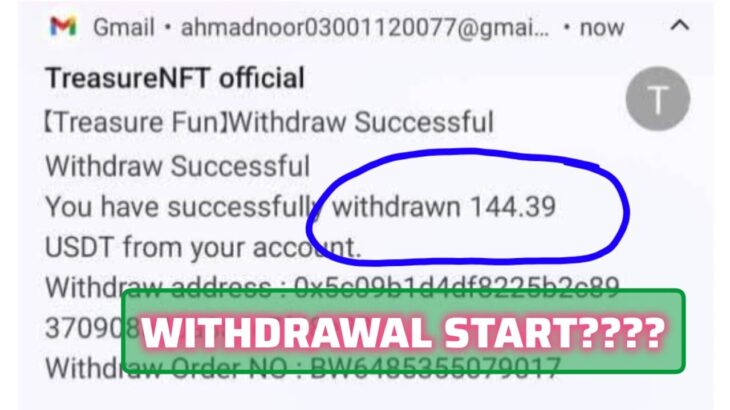 Treasure nft New update today 🎉||Withdrawal milega?? Full explain #treasurenft #treasurenftupdate