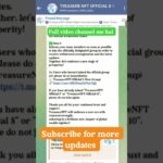 Treasure nft New update today #treasurenft #treasurenftupdate #novanft #treasurenftwithdrawal