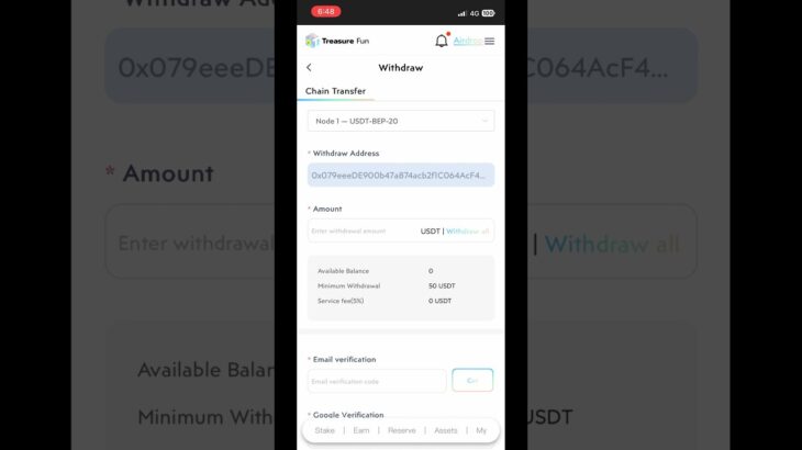 Treasure nft withdrawal successful today