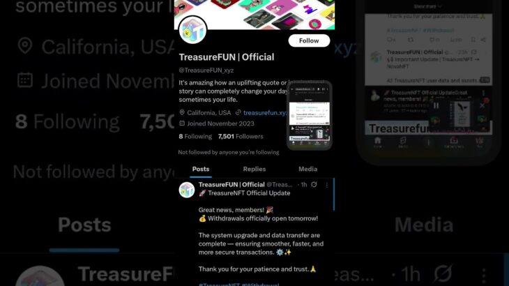congratulations 🎉🎉 treasure nft tomorrow withdrawal start….🎆🎆🎆 #shorts #youtubeshorts #treasure