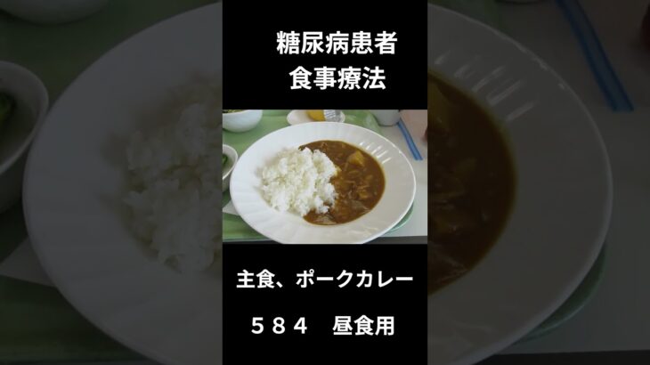 糖尿病患者の病院食、主食、ポークカレー