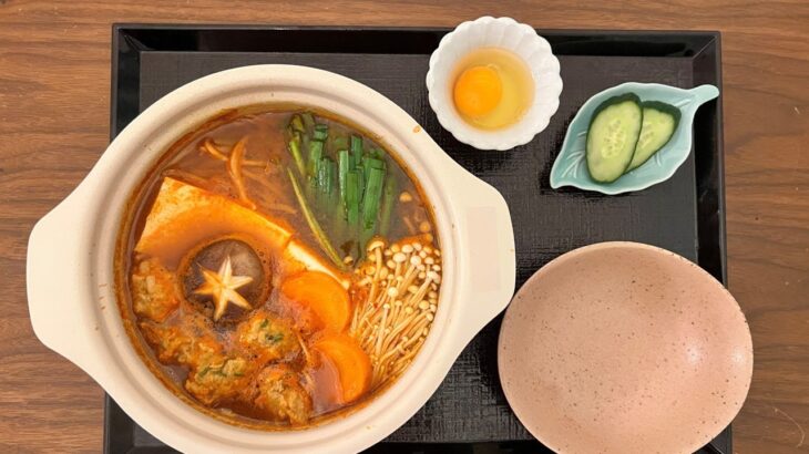 【糖尿病の食事】ネギたっぷり鶏団子のキムチ鍋。糖尿病食は偏らず！バランスが大切