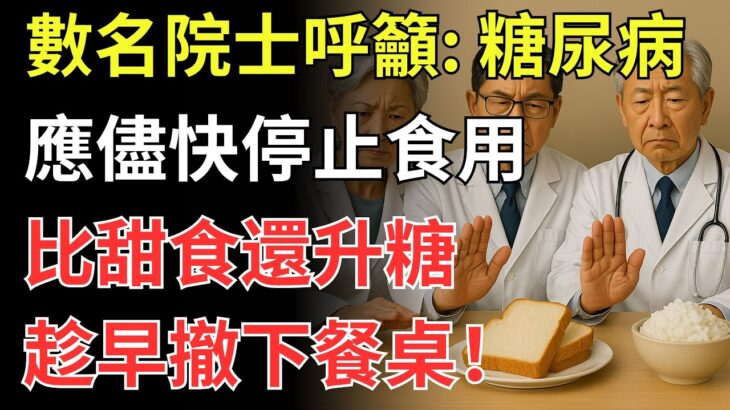 數名院士呼籲：糖尿病患者停止食用，比甜食還升糖，趁早撤下餐桌！