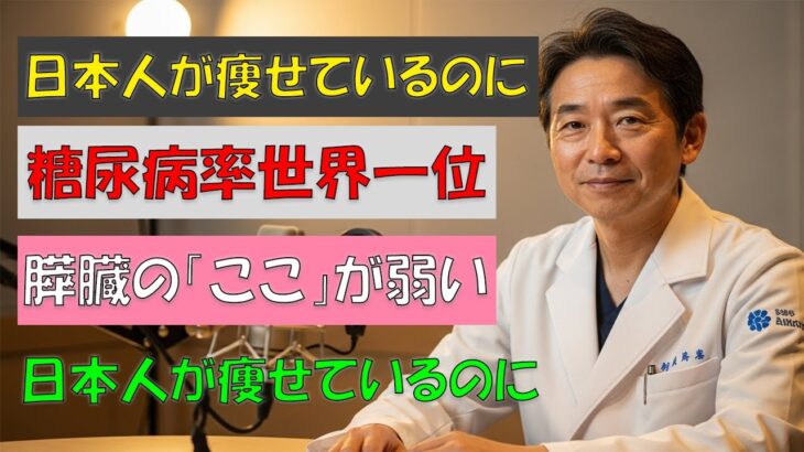 日本人が痩せているのに糖尿病率世界一位の衝撃的な理由！|健康|血糖|糖尿病|食事|オーディオブック
