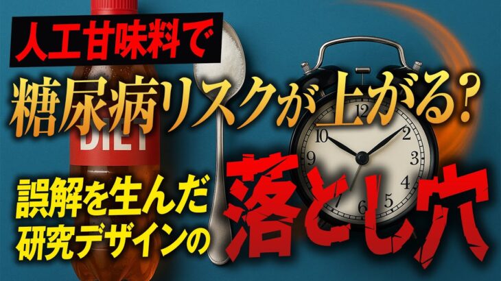 「人工甘味料で糖尿病リスクが上がる？」──誤解を生んだ研究デザインの落とし穴