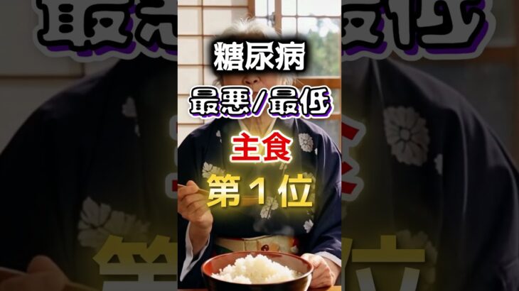 【1位は甘いものじゃない⁉】糖尿病になりやすい最悪最低の主食　#雑学 #健康 #医学 #ファッション #開運 #名言 #知恵