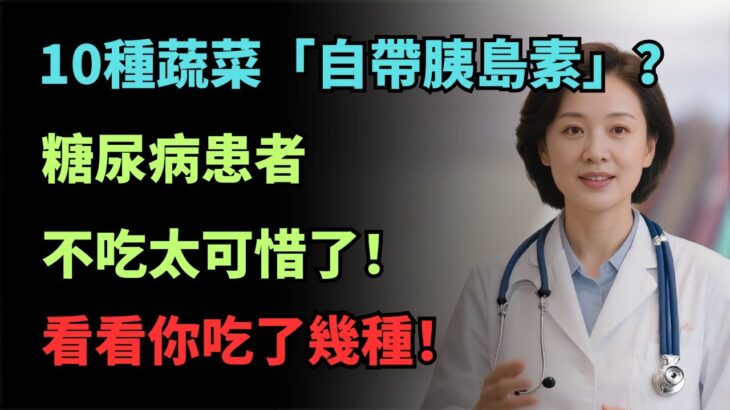 10種蔬菜「自帶胰島素」？糖尿病患者不吃太可惜了！看看你吃了幾種！【安好人生】#糖尿病饮食 #控糖蔬菜 #血糖管理 #糖尿病怎么吃 #高血糖 #南瓜控糖 #苦瓜降糖 #健康科普#低GI饮食