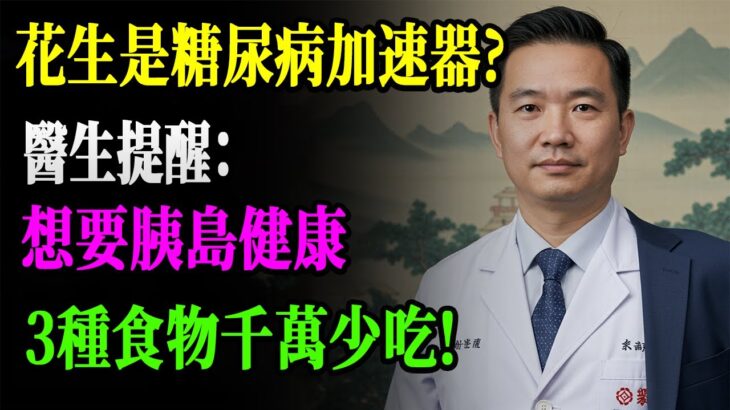 花生竟然是糖尿病「加速器」？醫生警告：想護好胰島，這3種食物最好別再吃！