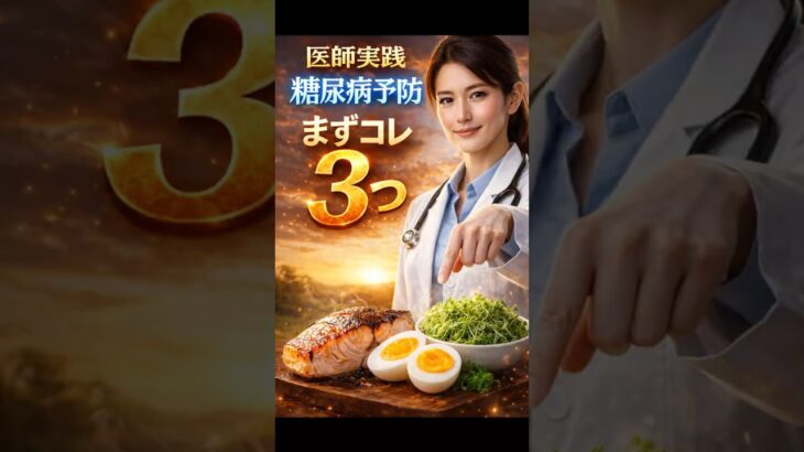医師実践｜糖尿病予防でまず食べるべき食材3選【無理しない習慣】#健康