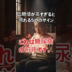 血糖値が高すぎると現れる5つのサイン。これは糖尿病の前兆です。#シニア健康,#高齢者健康,#高血糖,#糖尿病前兆,#血糖値,#健康サイン,#生活習慣病,#頻尿