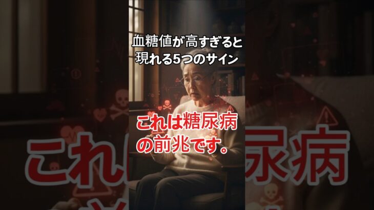 血糖値が高すぎると現れる5つのサイン。これは糖尿病の前兆です。#シニア健康,#高齢者健康,#高血糖,#糖尿病前兆,#血糖値,#健康サイン,#生活習慣病,#頻尿