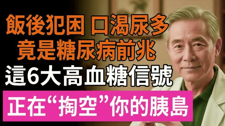 飯後犯困、口渴尿多？ 竟是糖尿病前兆！醫師警告：這6大高血糖信號，正在“掏空”你的胰島！#血糖 #糖尿病 #低血糖 #高血糖 #頤養之年