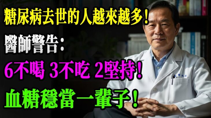 糖尿病必看！這「6 不喝、3 不吃、2 堅持」，不花一分錢就能穩住血糖？但最後 1 點連醫生都提醒別做錯！
