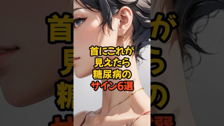 首にこれが見えたら糖尿病のサイン6選　　　　　　　　　　#健康  #健康雑学  #糖尿病 #健康生活VOICEVOX: 青山龍星