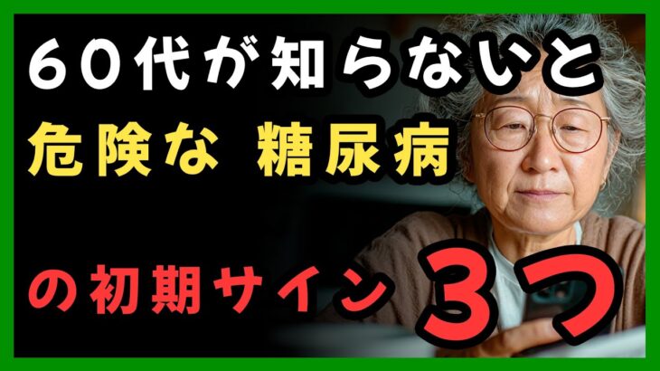 「60代が知らないと危険な糖尿病の初期サイン3つ」