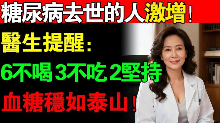 糖尿病必看！做到6不喝，3不吃，2堅持，不花一分錢，血糖穩如泰山！