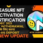Activation certification of 60$ for priority withdrawal NEW UPDATE Treasure NFT BY NITIN VAISHNAV
