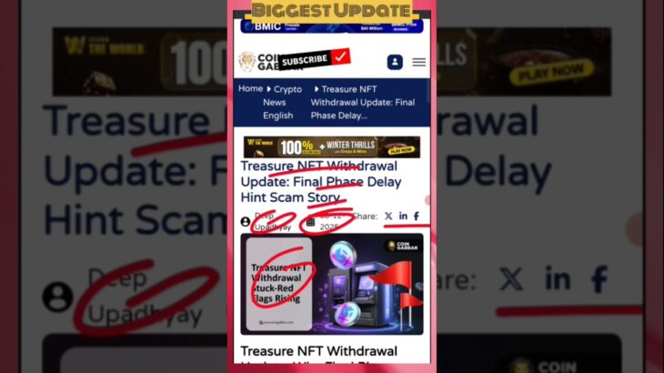 Comprehensive Guide On Treasure Nft Withdrawals: Steps You  Shouldn’t Skip!#youtubeshorts #shortfeed