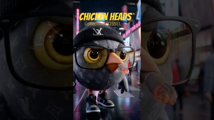 NFT 3D con Actitud: “CHICKEN HEADS” de XOSSEL 🚀 #nft3d #nft