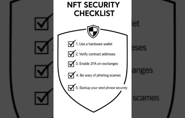 NFT SECURITY CHECKLIST – 5 MUST-DOS #shorts