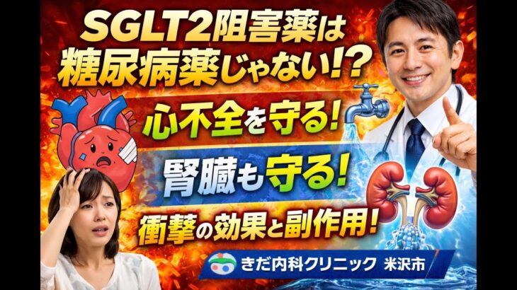 【医師解説】SGLT2阻害薬は糖尿病薬じゃない？心不全・腎臓を守る本当の効果と注意点