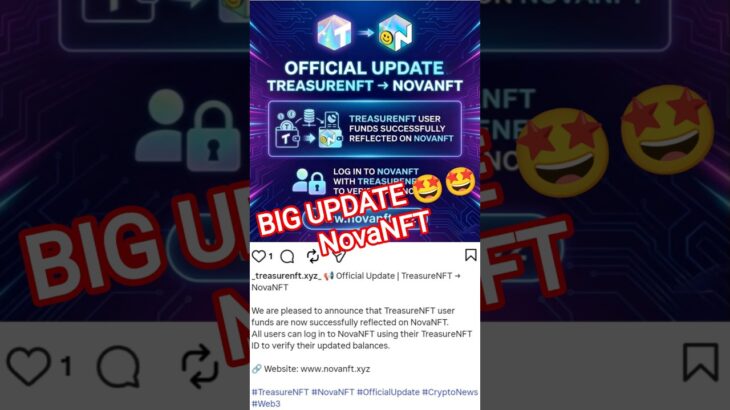Treasure NFT Back Again 😱😱 | #treasure #nft #newupdate #shorts #viral #novanft #nova