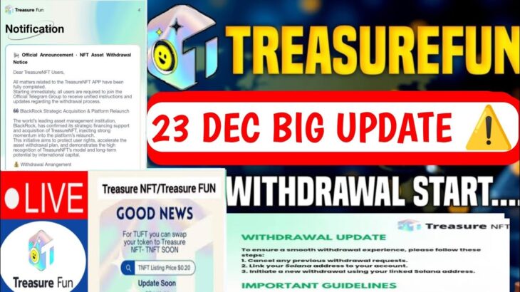 Treasure NFT New Update Today | Treasure FUN New Update Today | Treasure Nft Withdrawal