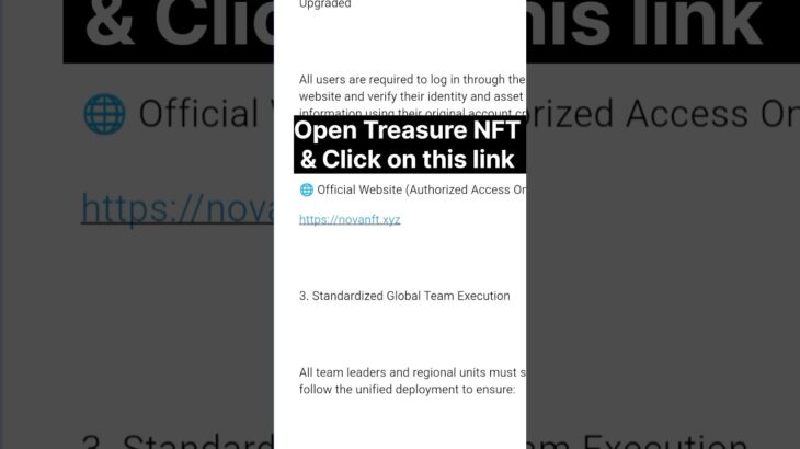 Treasure NFT to Novanft new look #nft #treasurenft #shorts