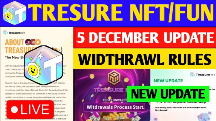 Treasure Nft Withdrawal Live 🤑 | Treasure Fun Withdrawal | Treasure Nft New Update |Account verify