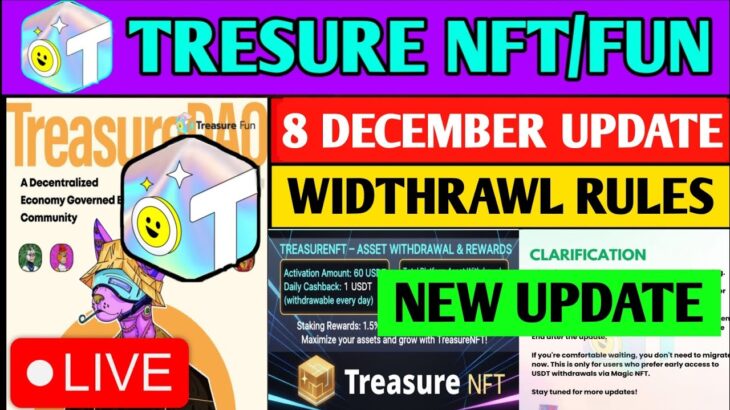 Treasure Nft Withdrawal Process🤯 | Treasure Fun Withdrawal | Treasure Nft New Update |Account verify