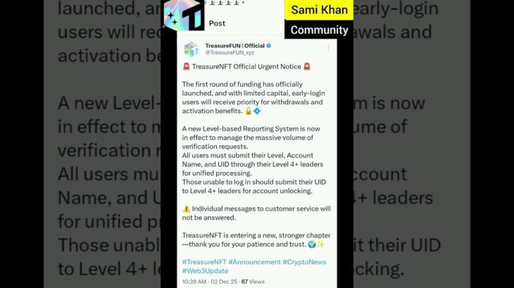 Treasure Nft new notifications on Twitter