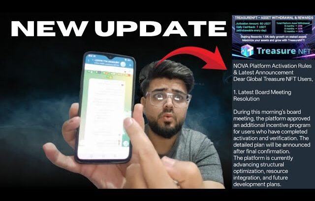 Treasure nft new update today | treasure nft withdrawal update | nova nft new update | big update?